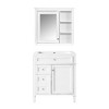 Lyngins Modern Freestanding Vanity with Ceramic Basin, Bathroom Storage Cabinet with 2 Drawers & Tip-out Drawer, Single Sink Bathroom Vanity - 4 of 4