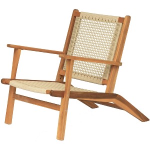 Nordlys Wood and Rope Chair Exotic Boho Outdoor - 1 of 3