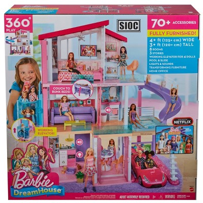 barbie doll house with pool