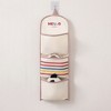Anna-Kaci Hanging Wall Storage Organizer with Fabric Multi-Pockets and Striped Accent Design - Beige - 2 of 3