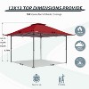 EAGLE PEAK 13x13ft Pop Up Canopy Tent Instant Outdoor Canopy Easy Setup w/Auto Extending Eaves - 3 of 4