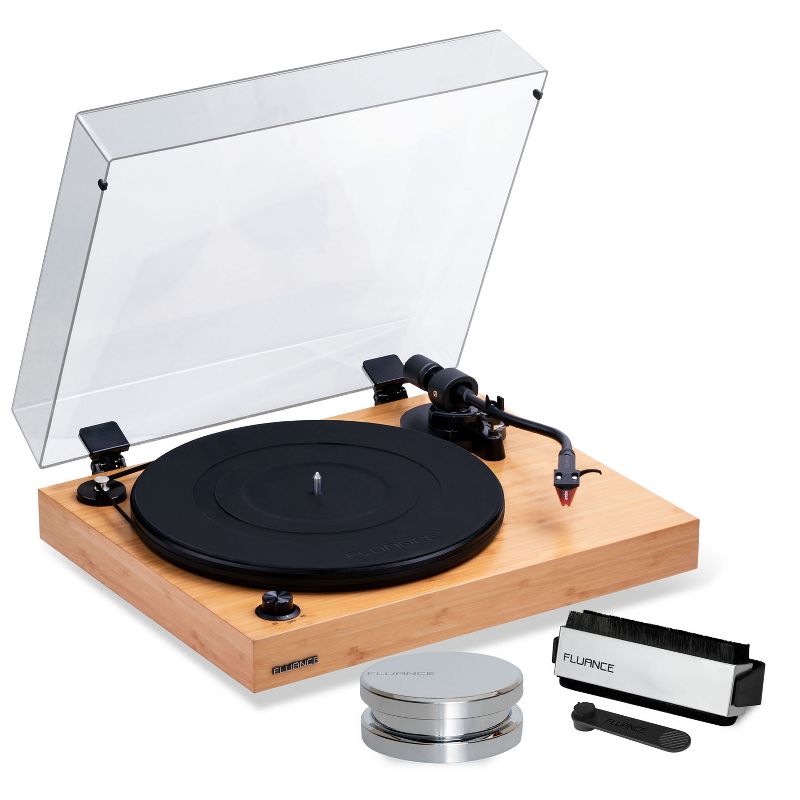 Fluance RT83 Reference Vinyl Turntable Record Player with Record Weight and Vinyl Cleaning Kit, 1 of 10