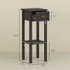 CIPACHO 2-Tier Side Table with Drawer and Shelf, End Table for Living Room and Hallway, Coffee - 3 of 4