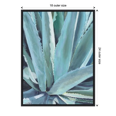 Amanti Art Blue Agave by Alana Clumeck Canvas Wall Art Print Framed 18 x 24-in.