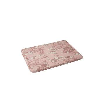 24" x 36" Floral Snake Blush Bath Rug Pink - Deny Designs