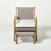 Wood & Rope Outdoor Patio Chair & Ottoman - Hearth & Hand™ with Magnolia: Weather-Resistant, Farmhouse Style - 3 of 4