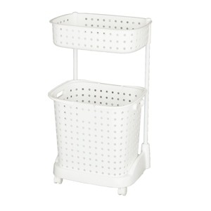 JEJ Astage Mobile Storage Laundry Baskets with Shelf Rack Tier - 1 of 4
