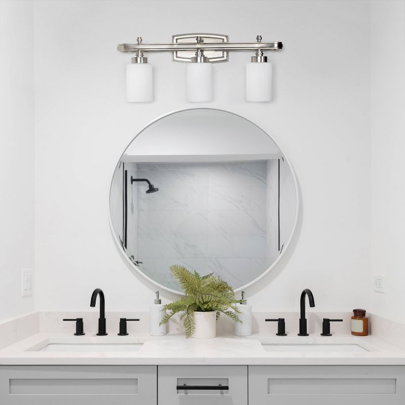 3-Light Essentix Contemporary Vanity Uplight Downlight Wall Mounted Fixture - Lalia Home, 3 of 10