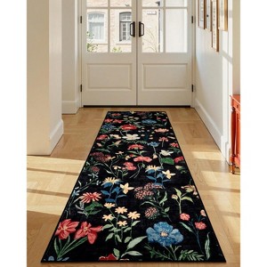 coucheta Multi-size Floral Area Rug for Living Room, Boho Machine Washable Low Pile Soft Non Slip Vintage Carpet, for Bedroom, Dining Room, Office - 1 of 4