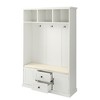 Grungis Freestanding Coat Racks with Storage Bench,Hall Tree with 3 Hooks and Open Shelves,Entryway Furniture for Hanging Clothes - 4 of 4