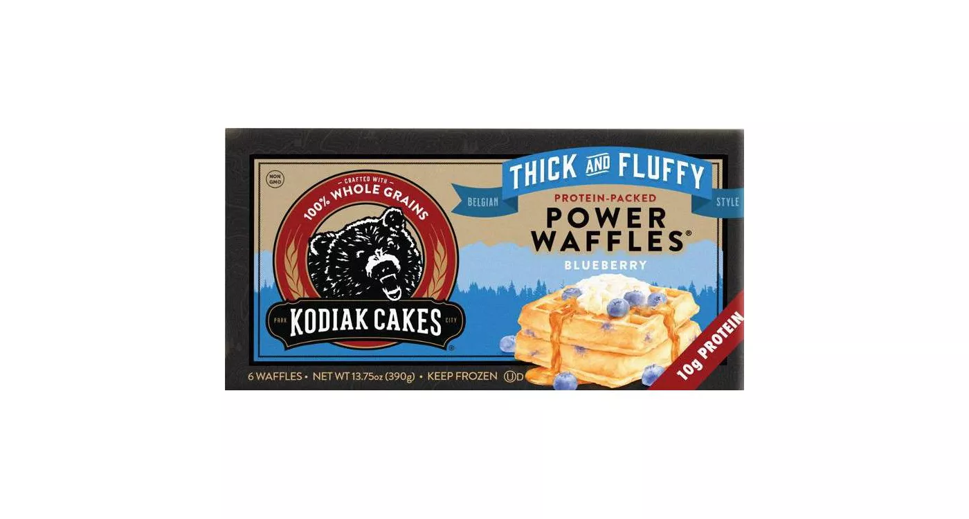 Kodiak Cakes Frozen Power Waffles Thick & Fluffy Blueberry - 13.75oz/6ct - image 1 of 5