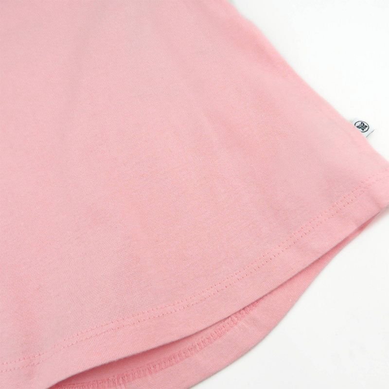 Honest Baby Girls' 8pk Rainbow Organic Cotton Puff Sleeve T-Shirt - Yellow/Violet/Pink, 3 of 10
