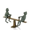 SPI Home Playground Days Frogs Garden Sculpture – 15-Inch Cast Aluminum Outdoor Statue with Whimsical Frog Duo in Antique Bronze Finish - 3 of 4