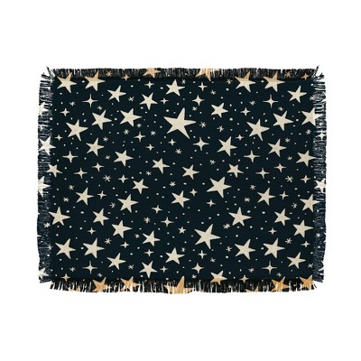 Avenie Black And White Stars 56"x46" Woven Throw Blanket - Deny Designs