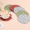 Unique Bargains Round Heat Resistant Non-Slip Silicone Trivet Mat for Pots Coasters 4 Pcs - 2 of 3