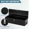 Heavy Duty Aluminum Tool Box Pick Up Truck Bed RV Trailer Toolbox Waterproof Square Storage - 2 of 4
