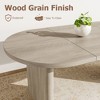 70.8 Inch Oval Dining Table for 6-8 People, Farmhouse Long Large Kitchen Table with Thick Sturdy Wooden Base for Kitchen, Living Room, Office - 3 of 4