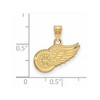 Black Bow Jewelry 10k Yellow Gold Detroit Red Wings NHL Small Pendant - 2 of 3