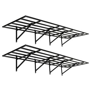 2-Pack Garage Wall Shelves,Heavy Duty Floating Shelves, 150 Lbs Load Capacity Wall Mounted Garage Tool Organizer, Ideal for Shed, Black - 1 of 4