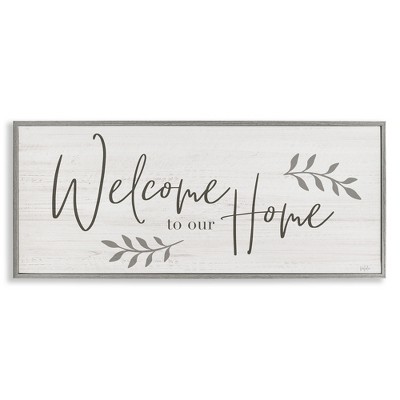 Stupell Industries Welcome To Our Home Country Sign, 24" x 10"