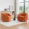 SEYNAR Modern Glam Velvet Upholstered 360 Degree Swivel Accent Armchair Set of 2 - 3 of 4