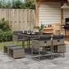 vidaXL Garden Dining Set Grey PE Rattan 8-seater Foldable - 2 of 4