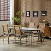Christopher Knight Home Set of 4 Wesley French Country Wood and Cane Upholstered Dining Chairs Blue Gray - 2 of 4