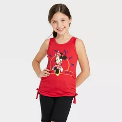Girls' Disney Minnie Mouse Cinch Tank Top - Red