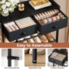 WOWLIVE 5-Tier Shoe Rack Black Metal with Wood Top Shelf and 2 Non-woven Drawers,Rustic Brown Black White - 4 of 4