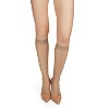 Memoi Women's Microfiber Opaque 60 Denier Knee Highs Bambi - 2 of 2