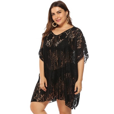 Women's Swimsuit Beach Cover Up Lace Bikini Beachwear Plus Size Beach Bikini See Through Swimwear