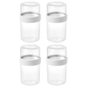 iDesign Medium Stack 'n Snack Food Containers - Set of 4 - Clear/White - 1 of 4