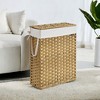 14.5 Gallon Slim Laundry Hamper with Lid Rattan Foldable Clothes Laundry Basket with Lid and Handles Removable Liner - 4 of 4
