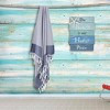 Elegant Thin Striped Pestemal Beach Towel Navy - Linum Home Textiles: 100% Lightweight, Quick-Dry - 3 of 4