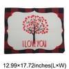 Unique Bargains Christmas Place Mats Linen Red Black White 13 " x 17.7 " 2 Pcs - 3 of 4