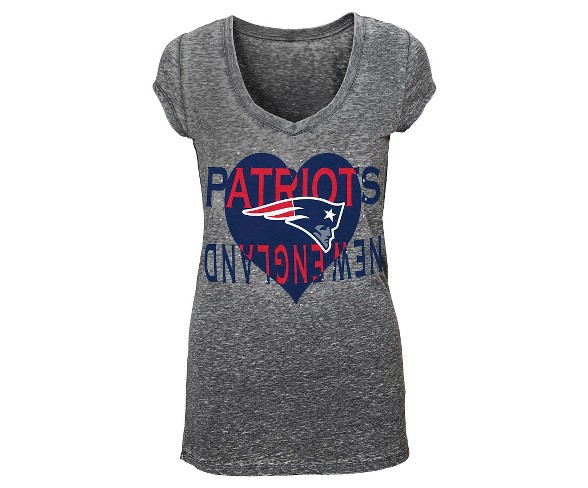 New England Patriots Rhinestone T-Shirt L