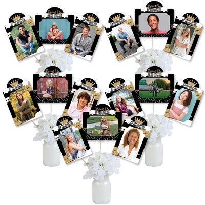 Big Dot of Happiness HOCO Dance - Homecoming Picture Centerpiece Sticks - Photo Table Toppers - 15 Pieces