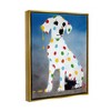 Kids' Wall Art By ale Saiz Studio Urban Style Abstract Dog Polka Dots Gold Framed Kids' Floater Canvas - Stupell Industries - 2 of 4