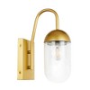 Elegant Lighting Kace 1 light Brass and Clear glass wall sconce - 3 of 4