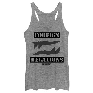 Women's Top Gun Keeping up Foreign Relations Racerback Tank Top - 1 of 4