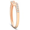 Pompeii3 1/4ct Diamond Notched Guard Ring Enhancer 14K Rose Gold - 3 of 4