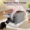 Allforpaws 2 Entries Hooded Cat Litter Box With Stainless Steel Base - 3 of 4