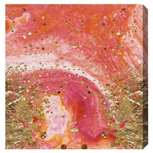 Oliver Gal 20" x 20" Koi Stone Abstract Unframed Canvas Wall Art in Orange: Modern Style, Digital Art, Vertical Layout - 1 of 3
