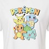 Women's - Pokémon - Kanto Starters Cropped Graphic T-Shirt - 2 of 4