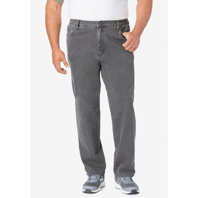 Liberty Blues Men's Big & Tall Relaxed-fit Side Elastic 5-pocket Jeans - 50  38, Gray : Target