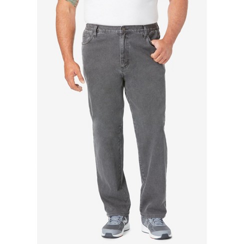 Liberty Blues Men's Big & Tall Relaxed-fit Side Elastic 5-pocket Jeans - 66  38, Gray : Target