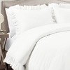 Lush Décor 3pc King Reyna 100% Cotton Duvet Cover Set White: Elegant Bedding with Ruffles, No Closure Design - 3 of 4
