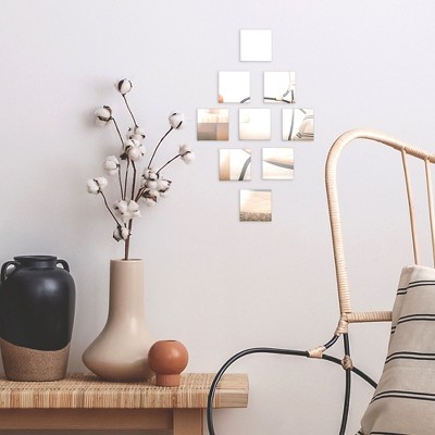 60-Pack 2-Inch Square Mirror Tiles for DIY and Home Decor
