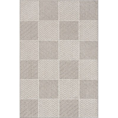 Nuloom Tieve Modern Checkered Indoor Area Rug 5x7, Gray