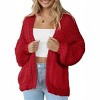 Clearlove Women's Cardigan Soft Pocketed Long Sleeves Casual Knitted Open Front Cardigans Lightweight Sweaters - 2 of 4